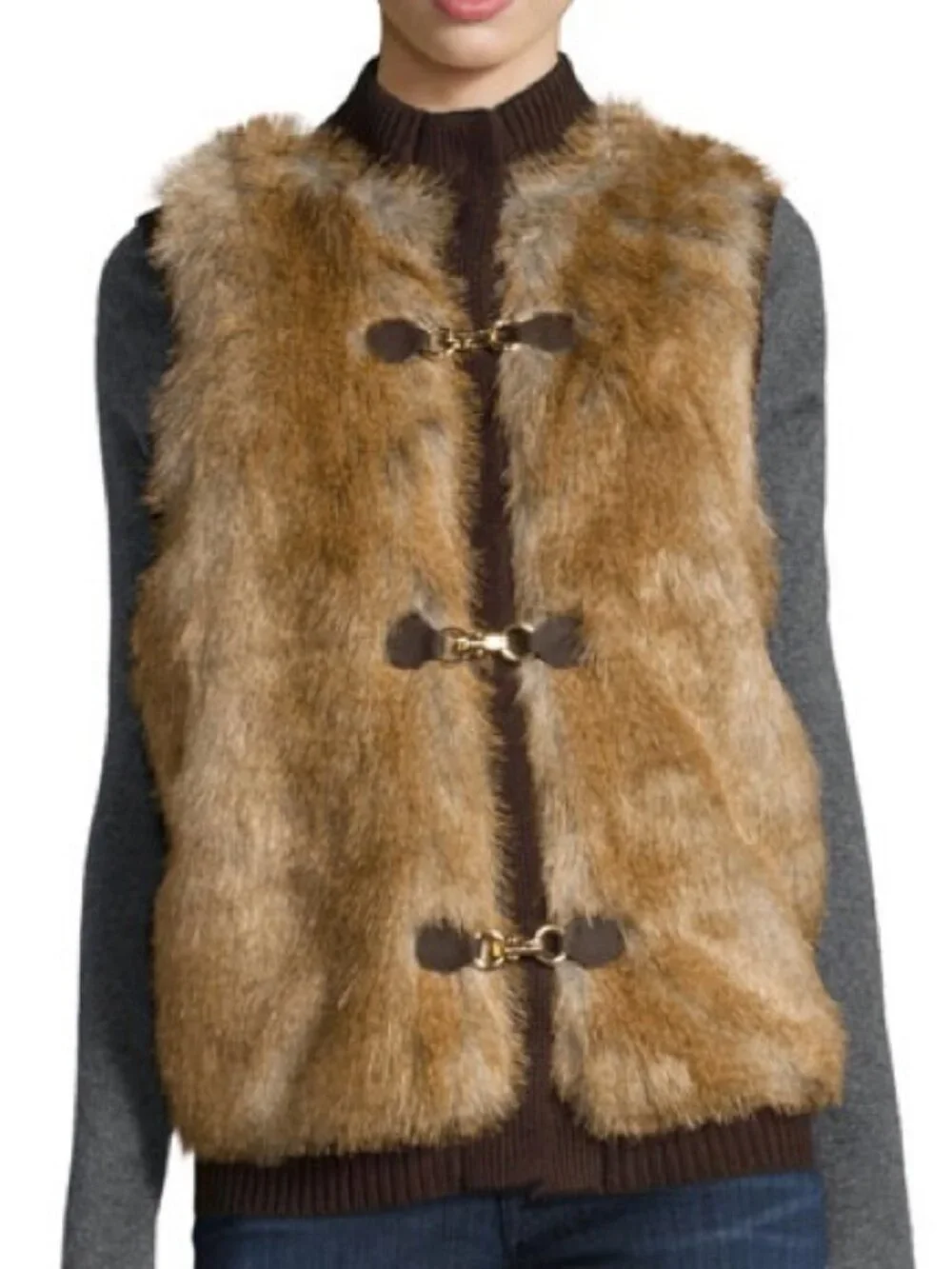 Michael Kors Women's Faux Fur Sweater Vest – NEW – Size Medium – $250 Retail